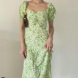 NWT Faithfull the Brand Juniper Pink Luda Floral Midi Dress | Sz 6